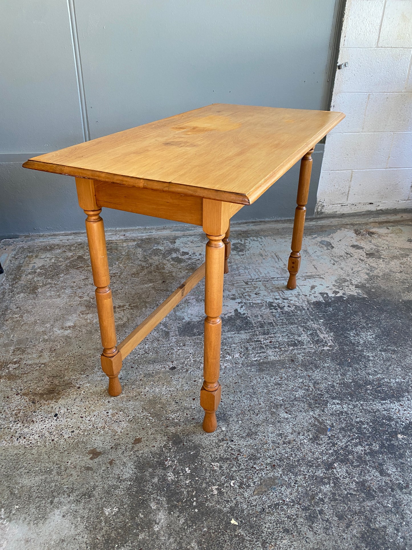 Vintage Solid Birch Hall Table