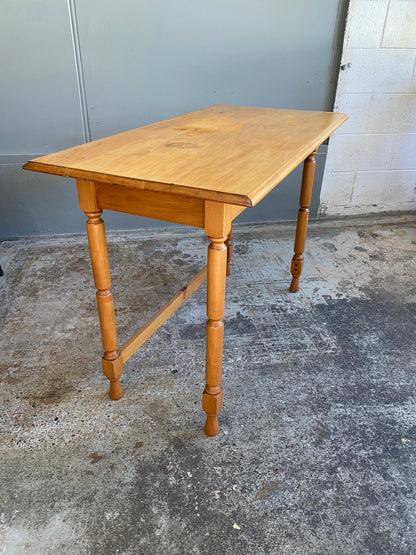 Vintage Solid Birch Hall Table
