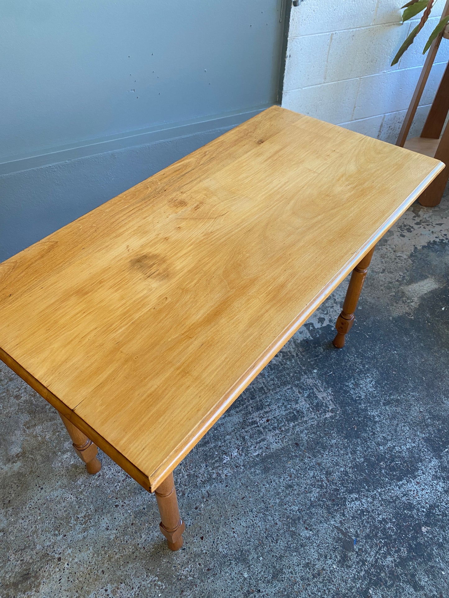 Vintage Solid Birch Hall Table