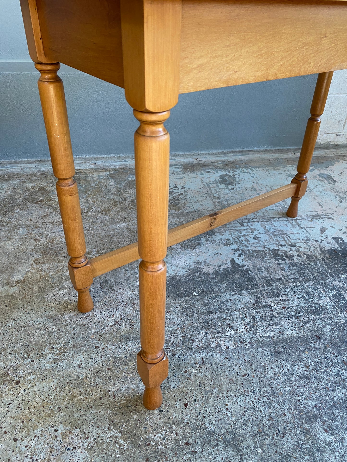 Vintage Solid Birch Hall Table