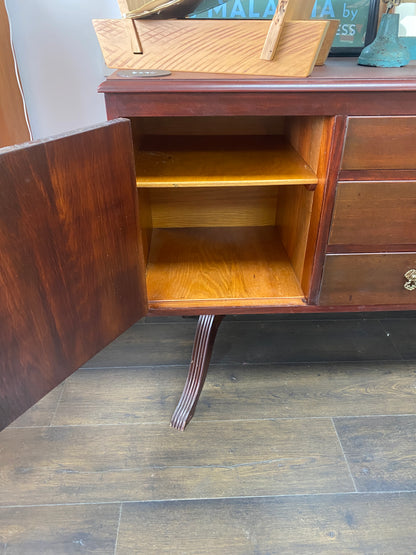 Vintage Solid Mahogany Buffet Cabinet