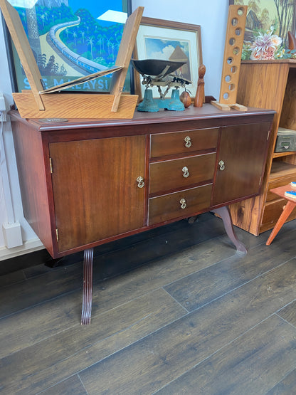 Vintage Solid Mahogany Buffet Cabinet