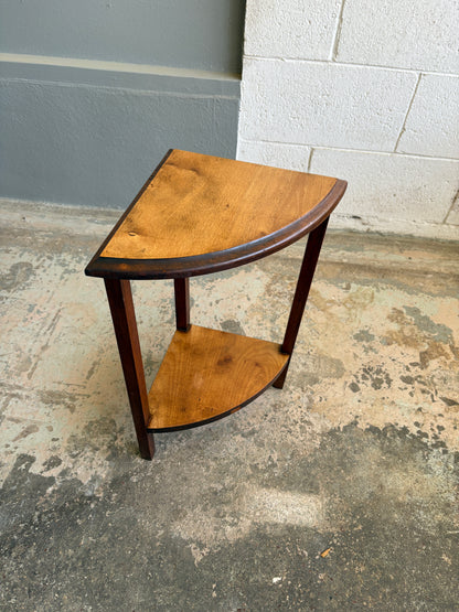 Vintage Solid Mahogany Quarter Plant Stand #1
