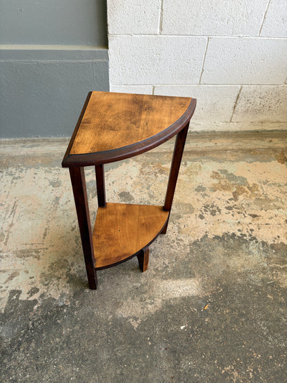 Vintage Solid Mahogany Quarter Plant Stand #2
