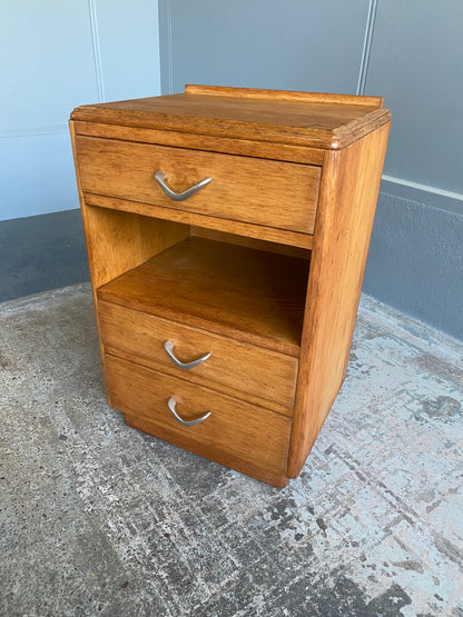 Vintage Solid Oak Bedside Cabinet
