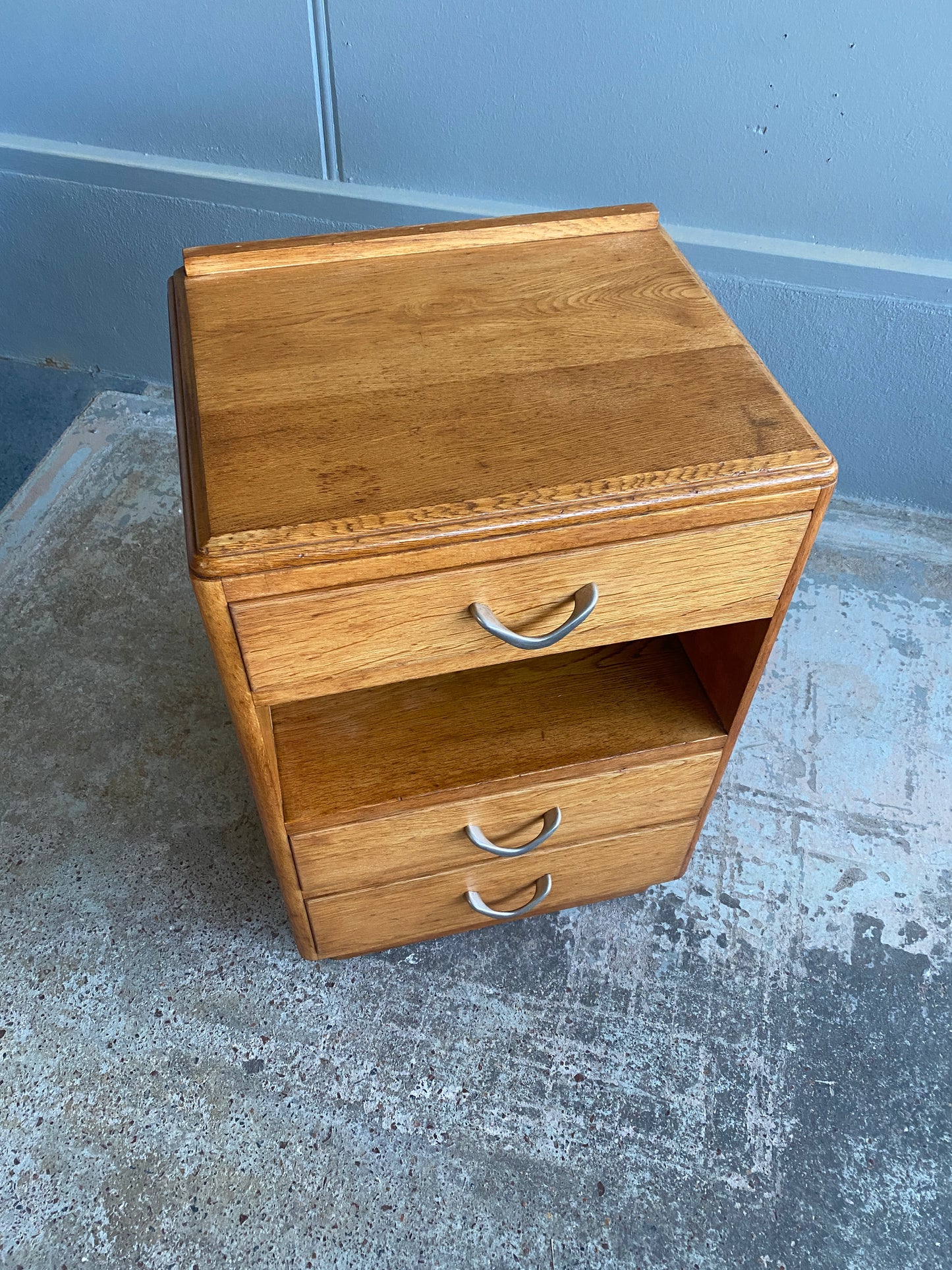 Vintage Solid Oak Bedside Cabinet