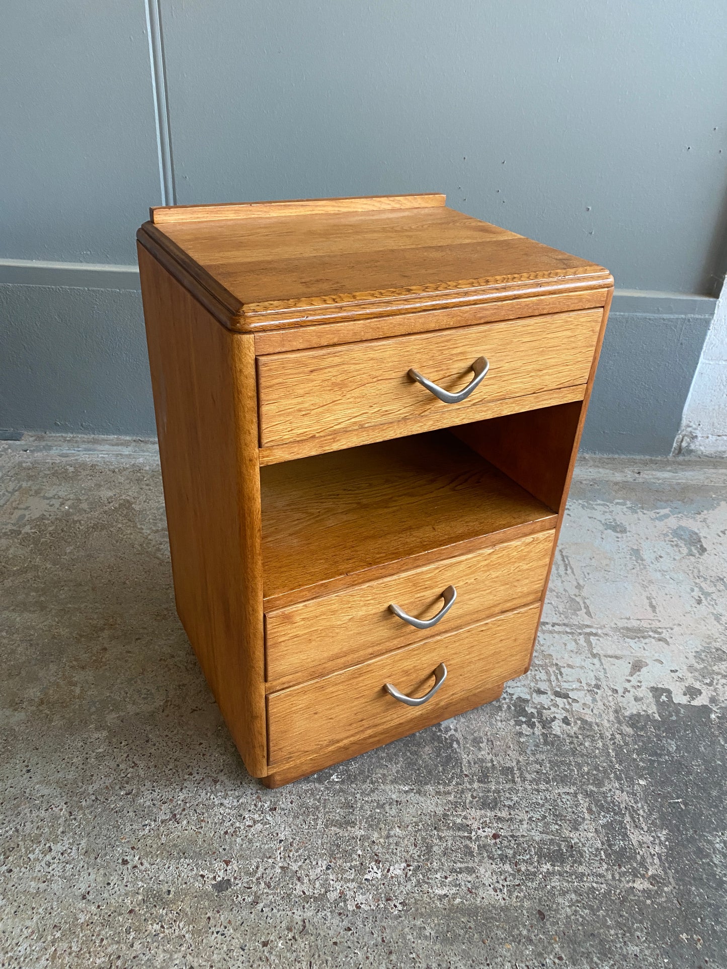 Vintage Solid Oak Bedside Cabinet