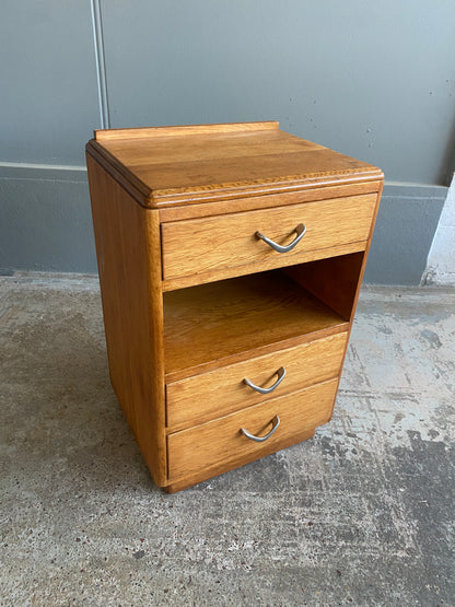 Vintage Solid Oak Bedside Cabinet