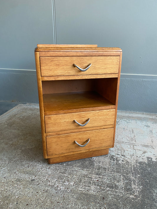 Vintage Solid Oak Bedside Cabinet