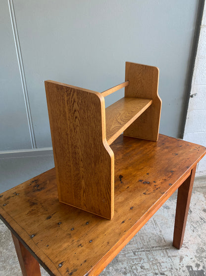 Vintage Solid Oak Book Rack