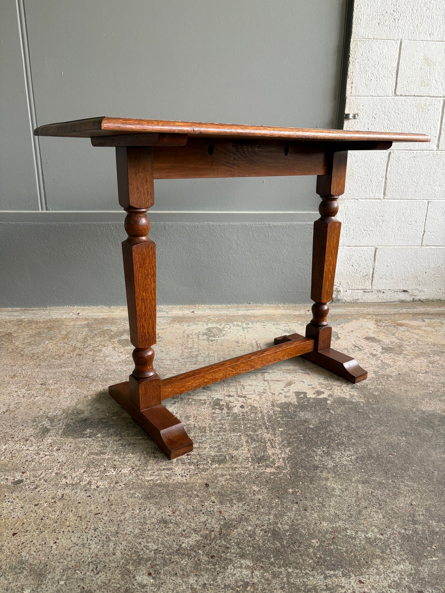 Vintage Solid Oak Hall/Consul Table