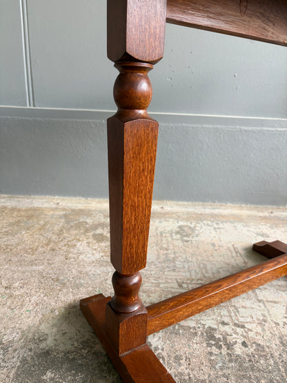 Vintage Solid Oak Hall/Consul Table