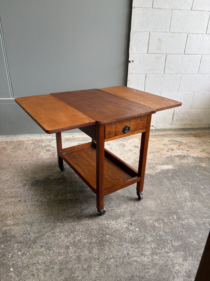 Vintage Solid Oak Tea Trolley