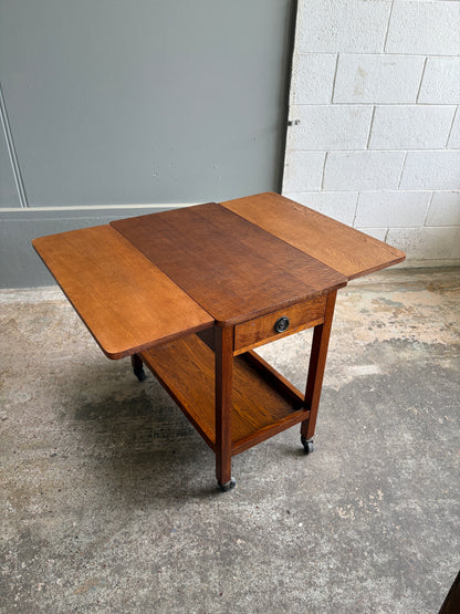 Vintage Solid Oak Tea Trolley