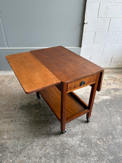 Vintage Solid Oak Tea Trolley
