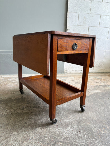 Vintage Solid Oak Tea Trolley
