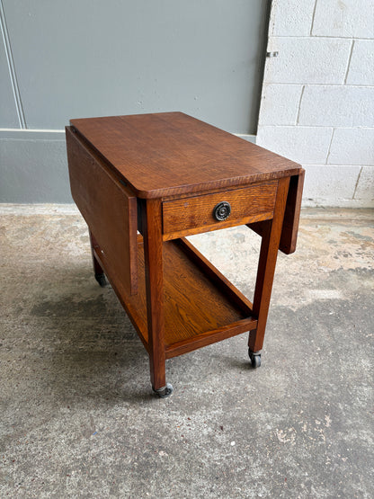 Vintage Solid Oak Tea Trolley