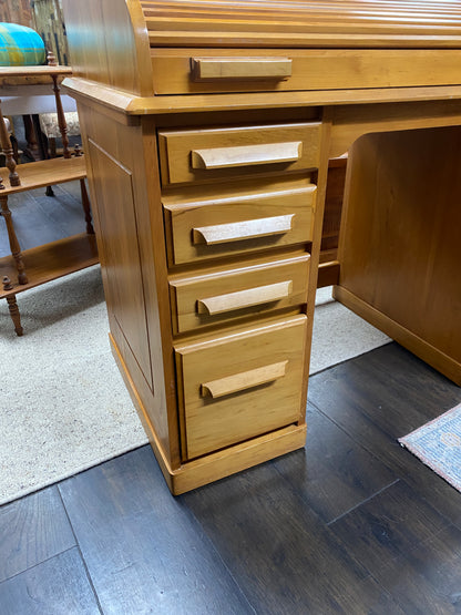 Vintage Solid Rimu Tambour Bureau