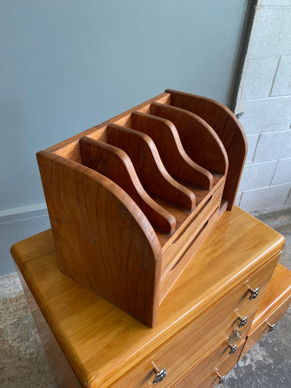 Vintage Solid Teak Desk Tidy w.Drawers
