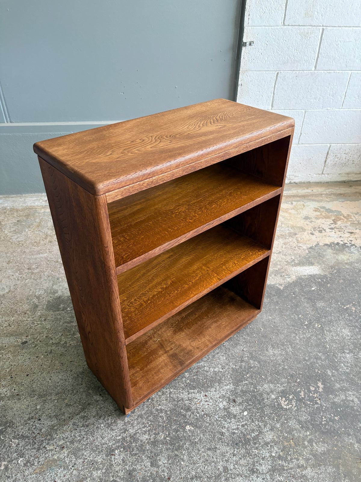 Vintage Solid Tiger Oak Bookcase