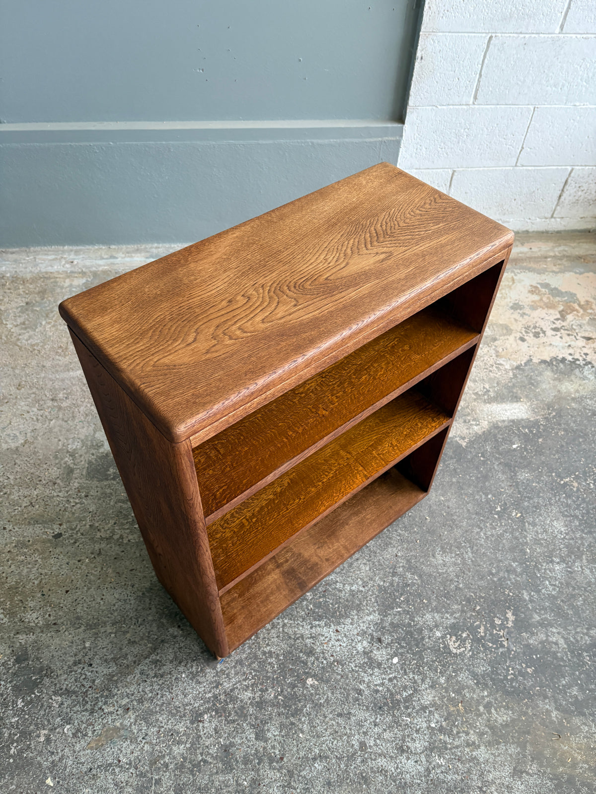 Vintage Solid Tiger Oak Bookcase
