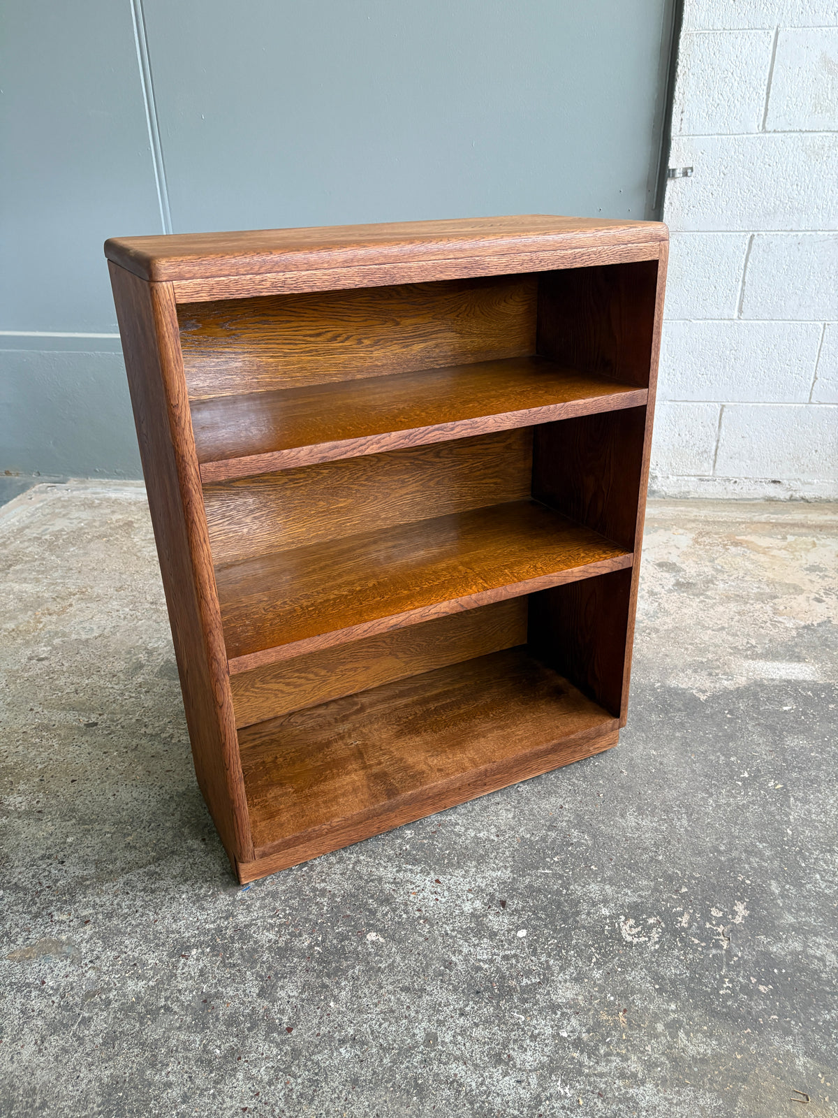 Vintage Solid Tiger Oak Bookcase