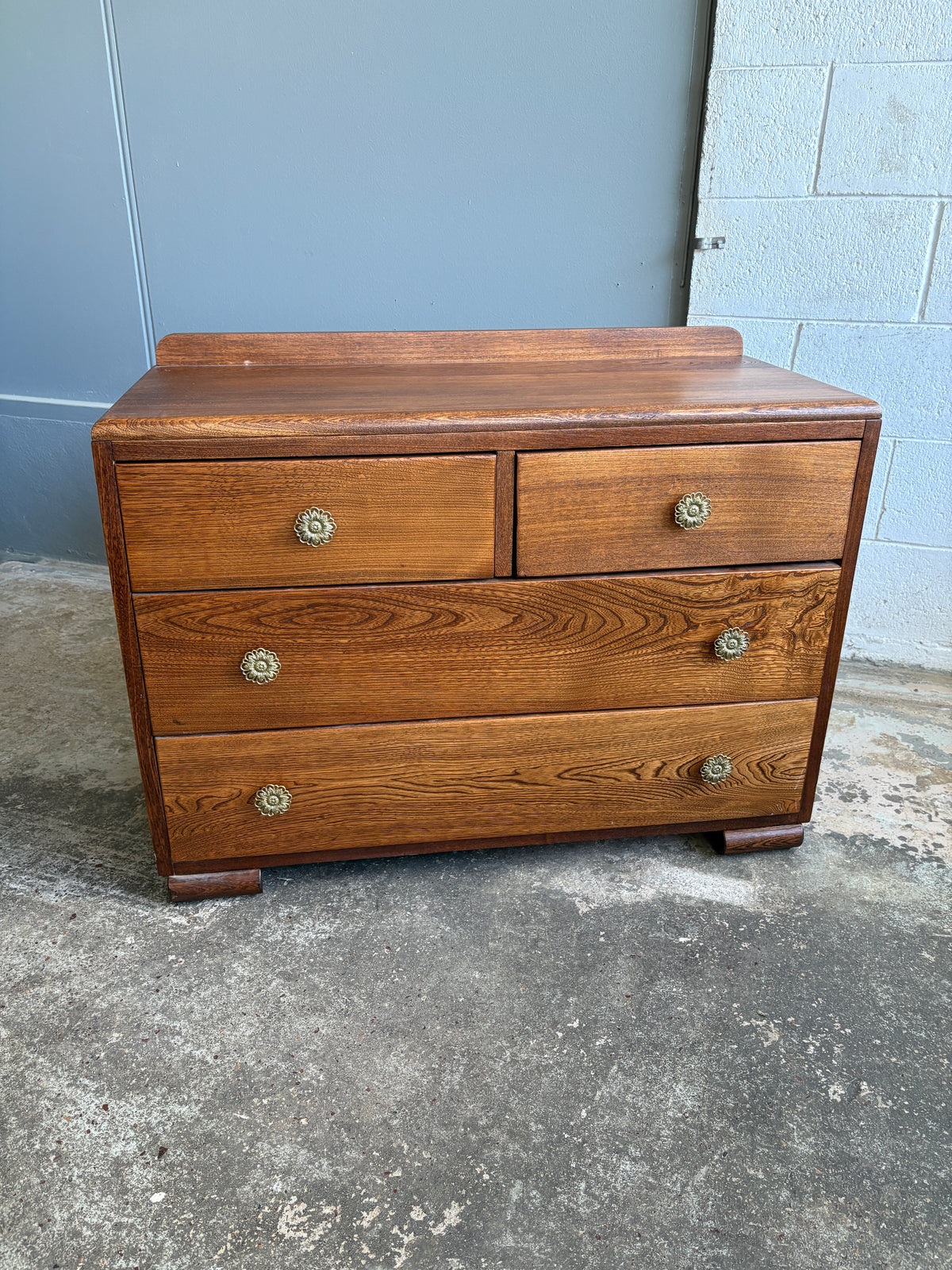 Vintage Solid Tiger Oak Dresser