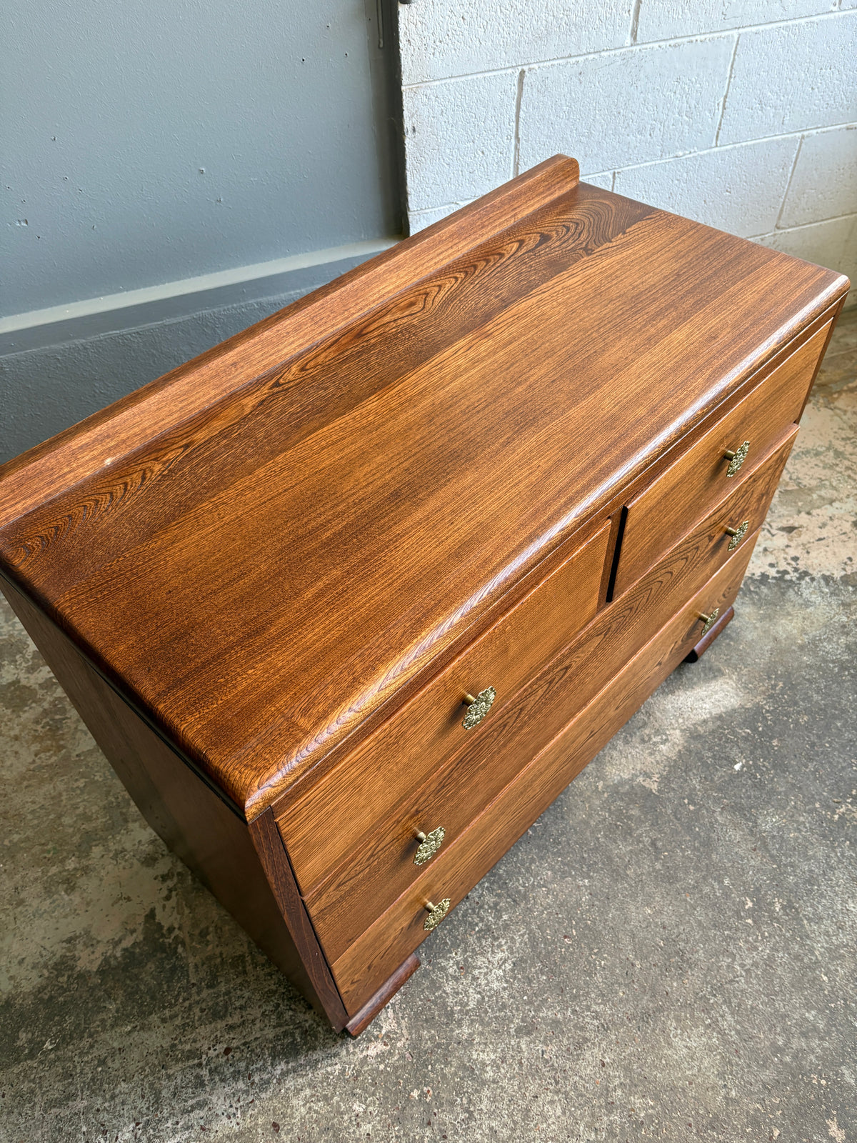 Vintage Solid Tiger Oak Dresser
