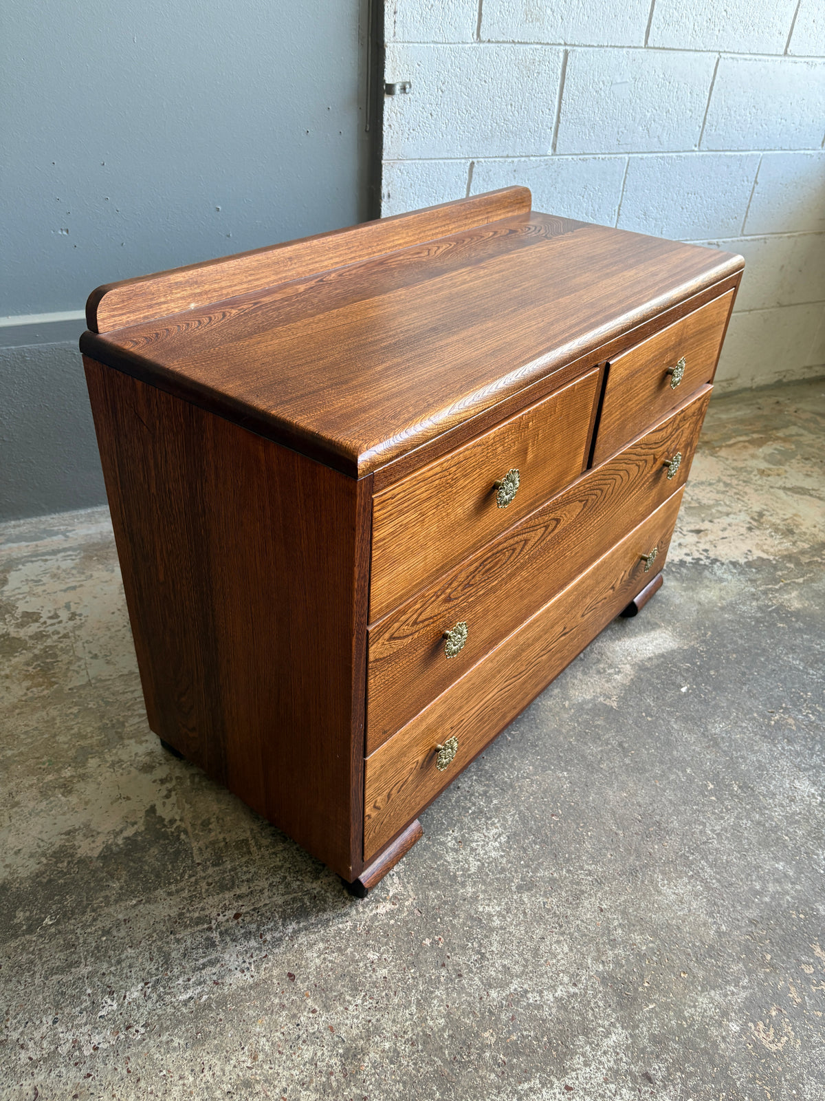 Vintage Solid Tiger Oak Dresser
