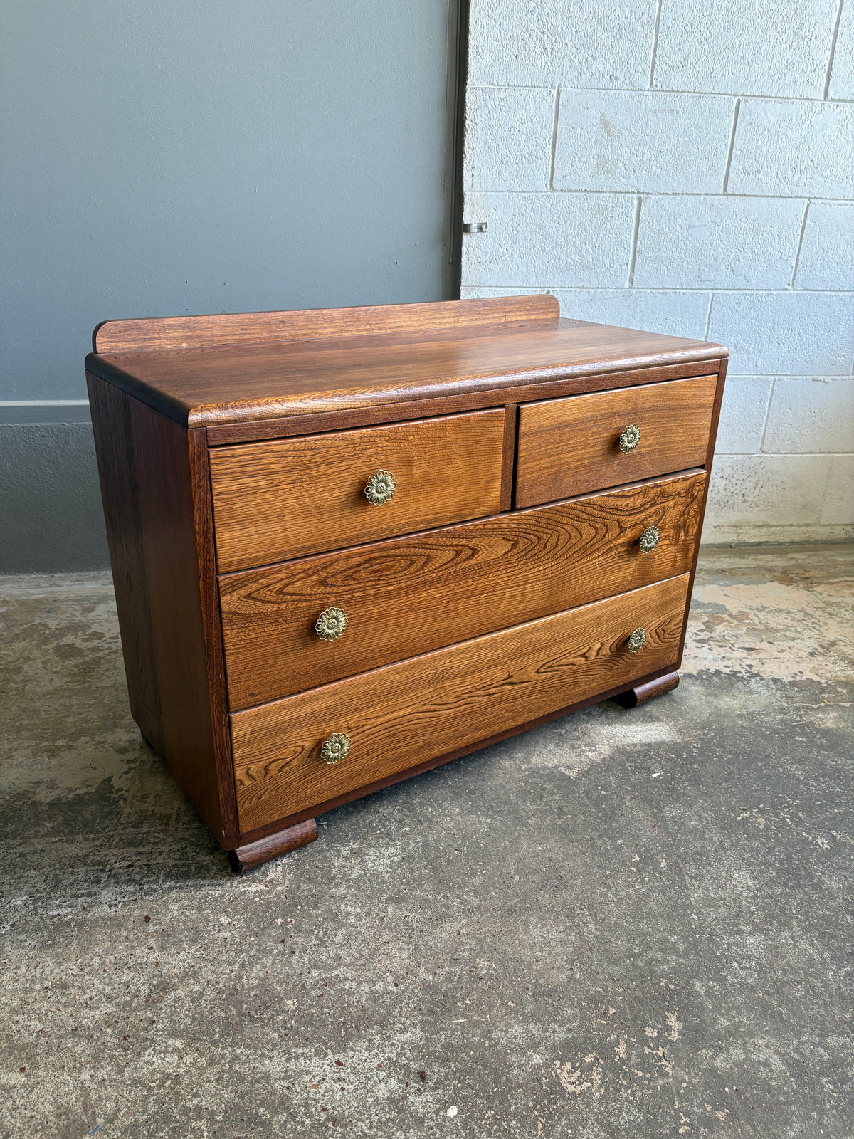 Vintage Solid Tiger Oak Dresser