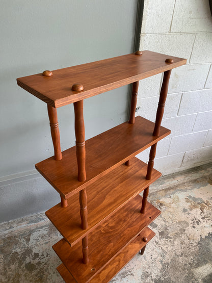 Vintage Solid Wood 5 Tier Book Shelf/Plant Shelf