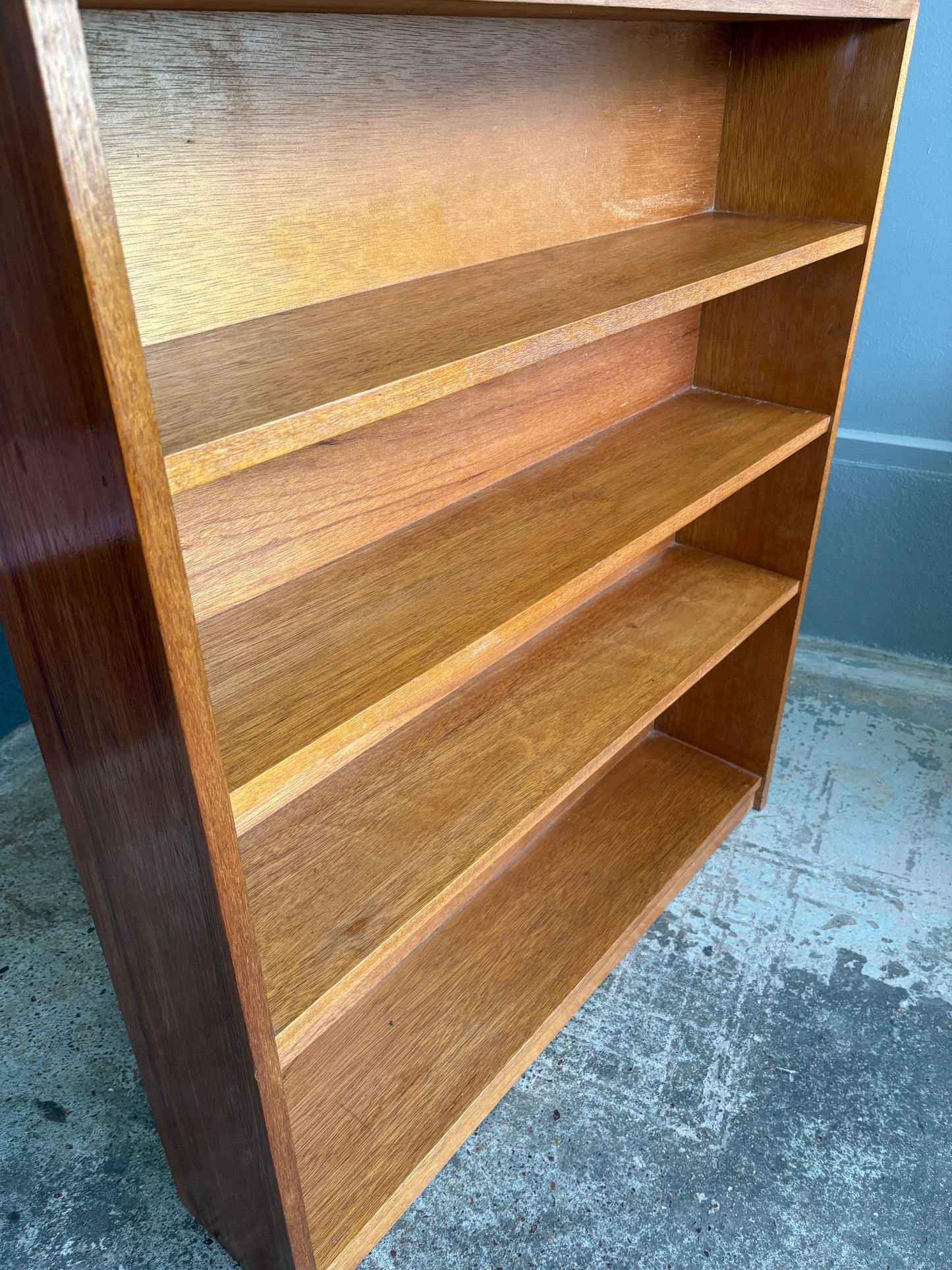 Vintage Solid Wood Slender Bookcase