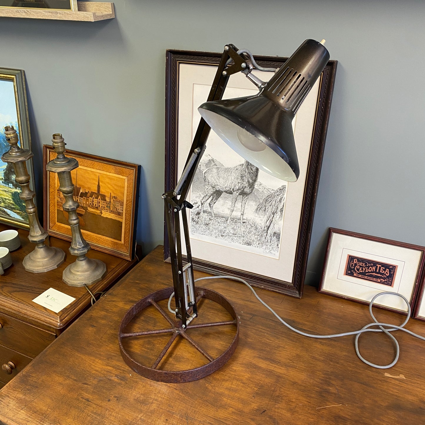 Vintage Superlux Anglepoise Metallic Brown Lamp