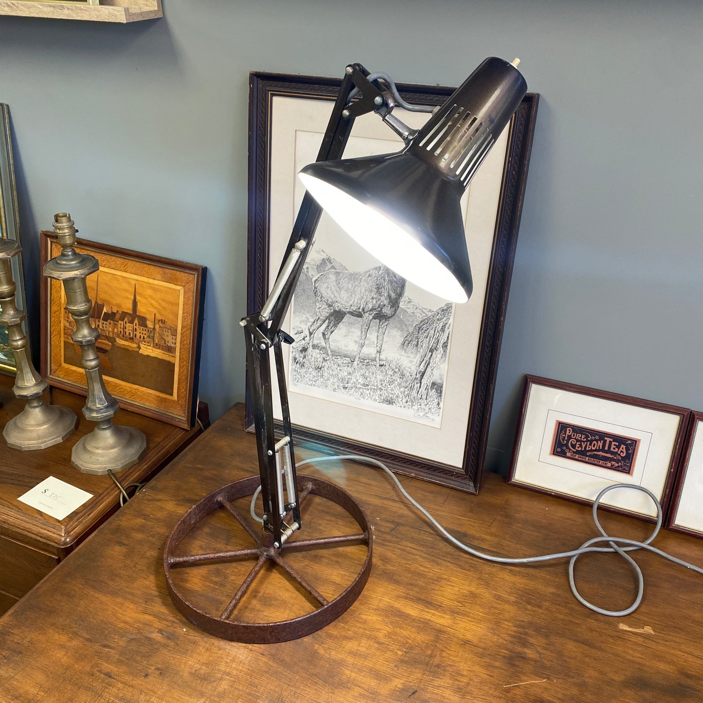 Vintage Superlux Anglepoise Metallic Brown Lamp