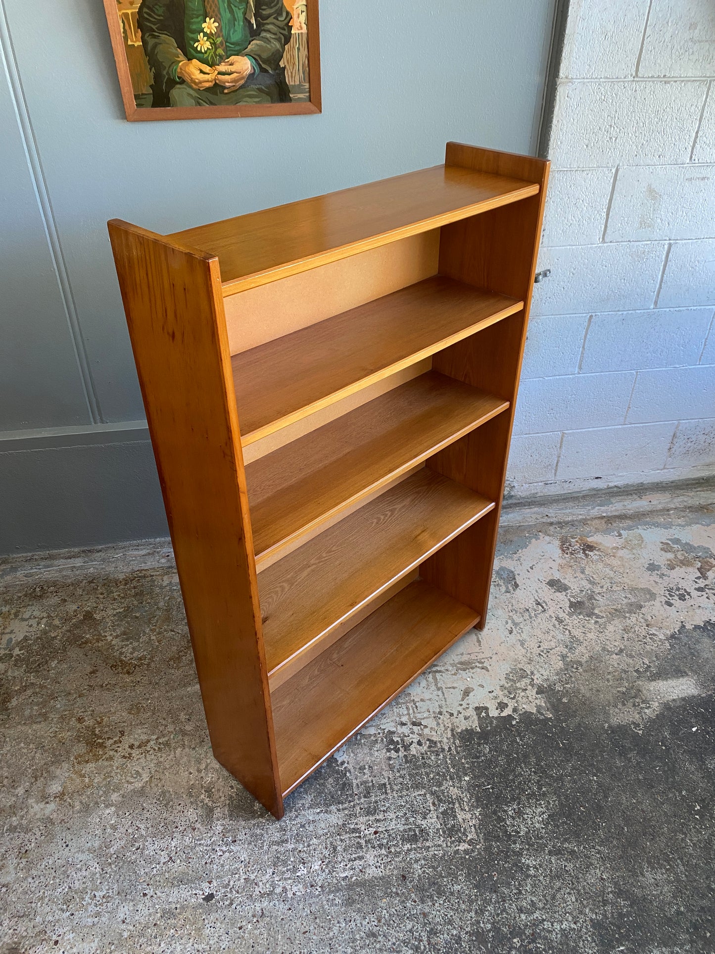 Vintage Tall Geometric Rimu Bookcase