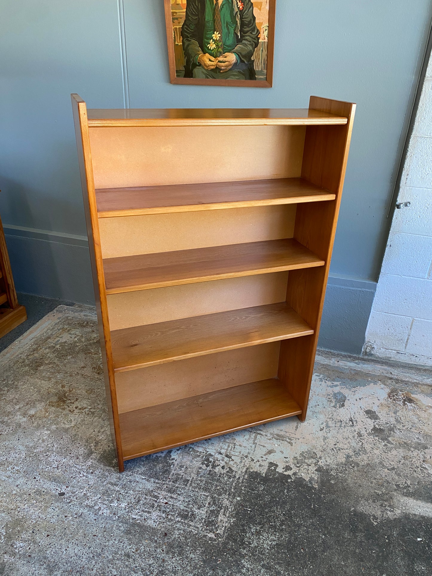 Vintage Tall Geometric Rimu Bookcase