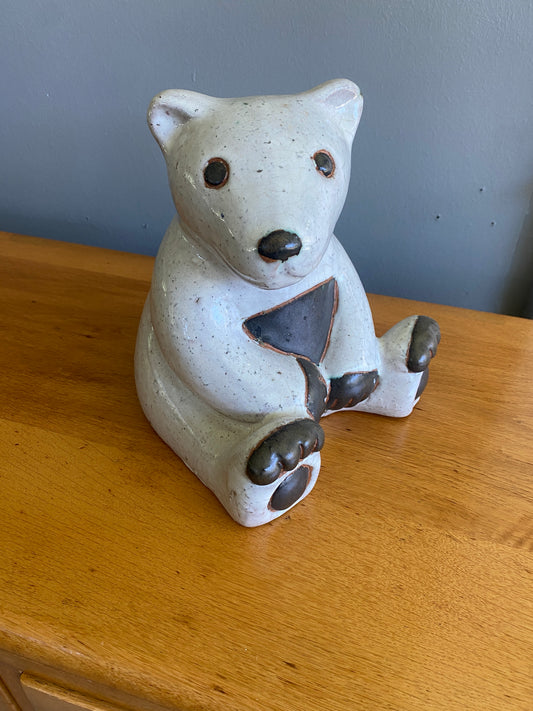 Vintage Terracotta Glazed Polar Bear