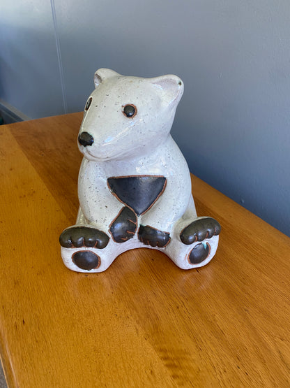 Vintage Terracotta Glazed Polar Bear