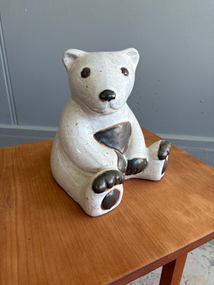 Vintage Terracotta Glazed Polar Bear