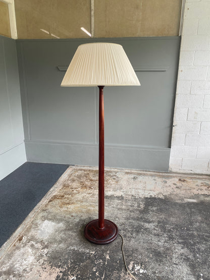 Vintage Mahogany Standard Lamp w/shade
