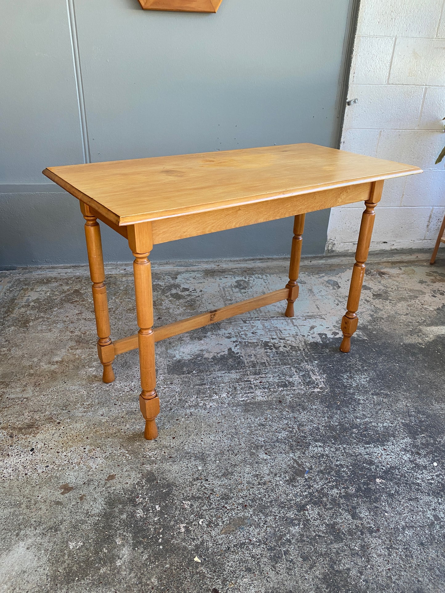 Vintage Solid Birch Hall Table