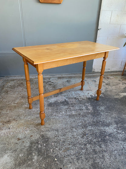 Vintage Solid Birch Hall Table