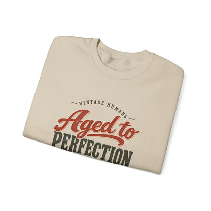 Aged To Perfection Crewneck Sweatshirt in Sand, folded view