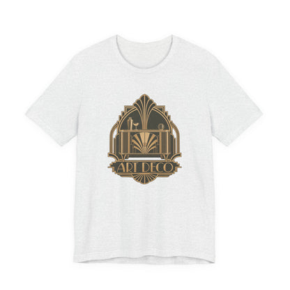Art Deco Club vintage furniture lover tee in Ash, front view
