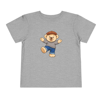 Big Hug Pickles toddler tee in Athletic Heather, front view