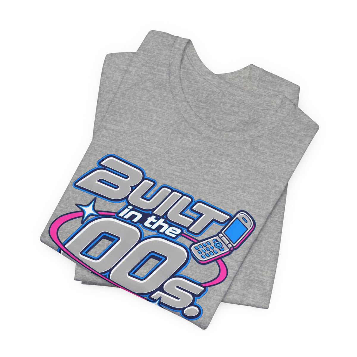 Built in the 00s. Still Solid Tee in Athletic Heather, folded