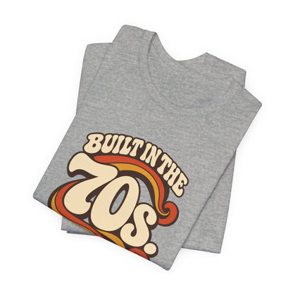 Built in the 70s. Still Solid Tee in Athletic Heather, folded