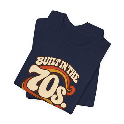 Built in the 70s. Still Solid Tee in Navy, folded