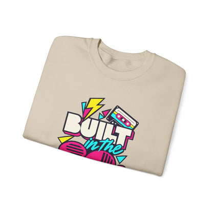 Built in the 80s. Still Solid Crewneck Sweatshirt in Sand, folded
