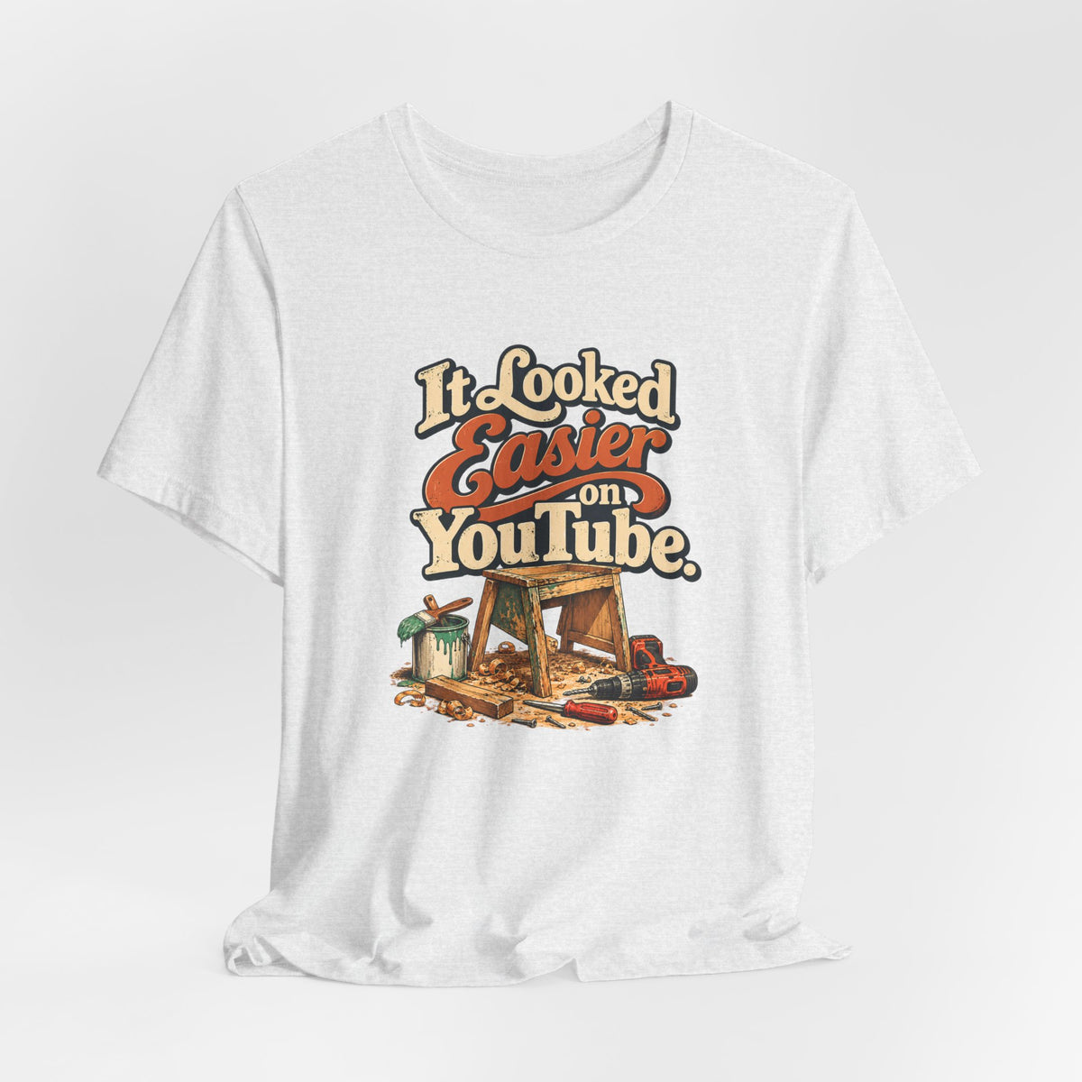 Ash It Looked Easier On YouTube tee, lifestyle shot